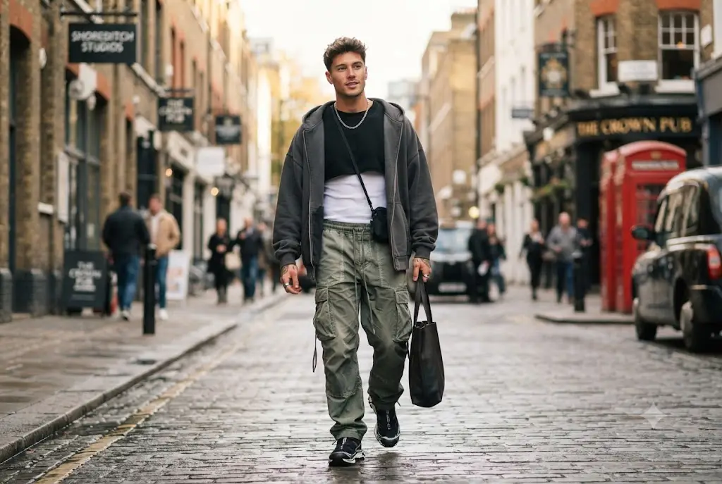 Crop Top Men: A Complete Guide to Wearing the Trend with Confidence crop top men styling with oversized streetwear outfit